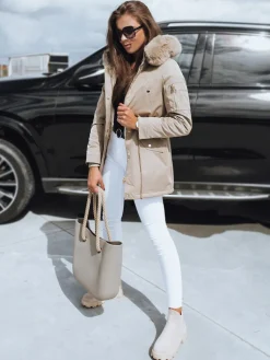 Kurtki Damskie>Dstreet Kurtka damska ERISS beżowa TY2088