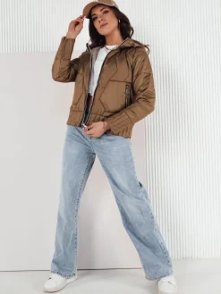 Kurtki Damskie>Dstreet Kurtka damska FALES kamelowa TY4206