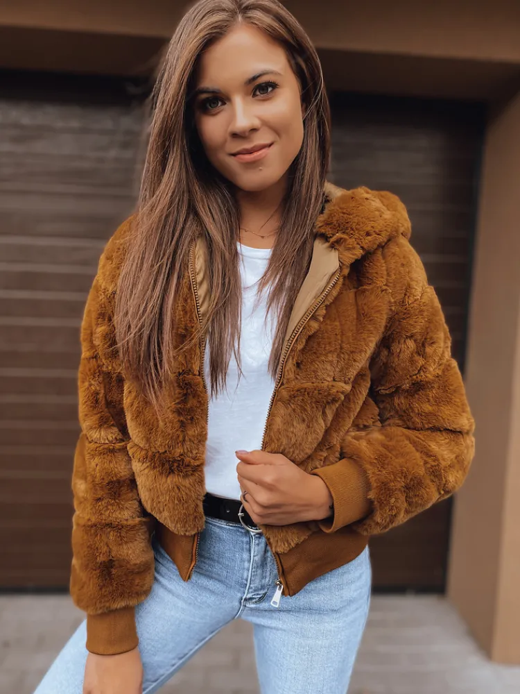 Kurtki Damskie>Dstreet Kurtka damska FERNANDA kamelowa TY2285