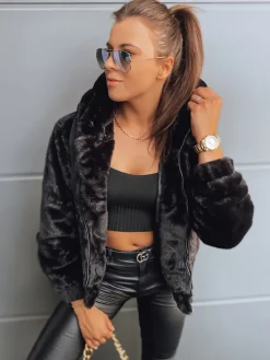 Kożuszki Damskie|Kurtki Damskie>Dstreet Kurtka damska FRESCO czarna TY2974