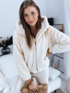 Kurtki Damskie>Dstreet Kurtka damska FRESCO ecru TY3344