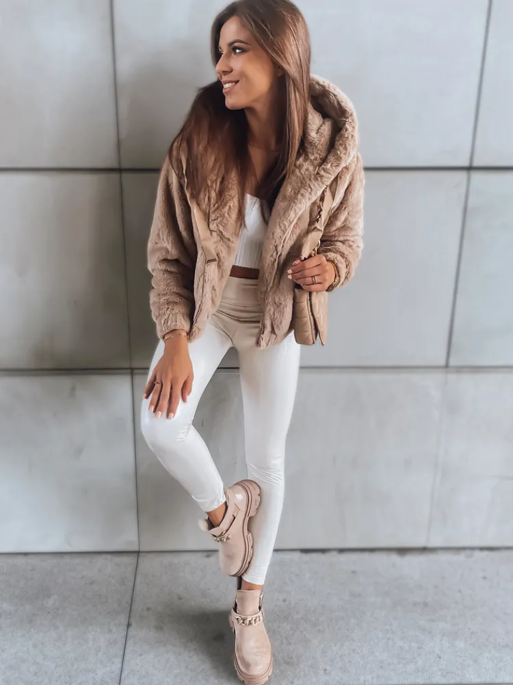 Kożuszki Damskie|Kurtki Damskie>Dstreet Kurtka damska FRESCO kamelowa TY2973