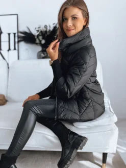 Kurtki Damskie>Dstreet Kurtka damska INESS czarna TY3141