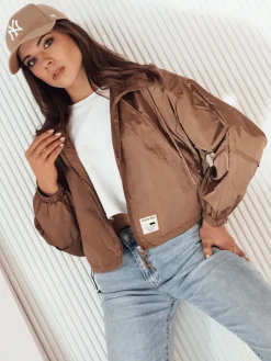 Kurtki Damskie>Dstreet Kurtka damska ISCAR brązowa TY4234