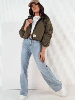 Kurtki Damskie>Dstreet Kurtka damska ISCAR zielona TY4210