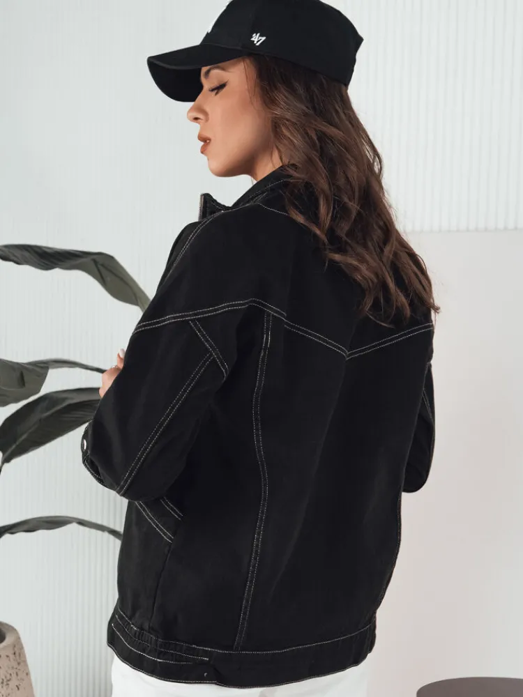 Kurtki Damskie>Dstreet Kurtka damska jeansowa BERENICES czarna TY4327