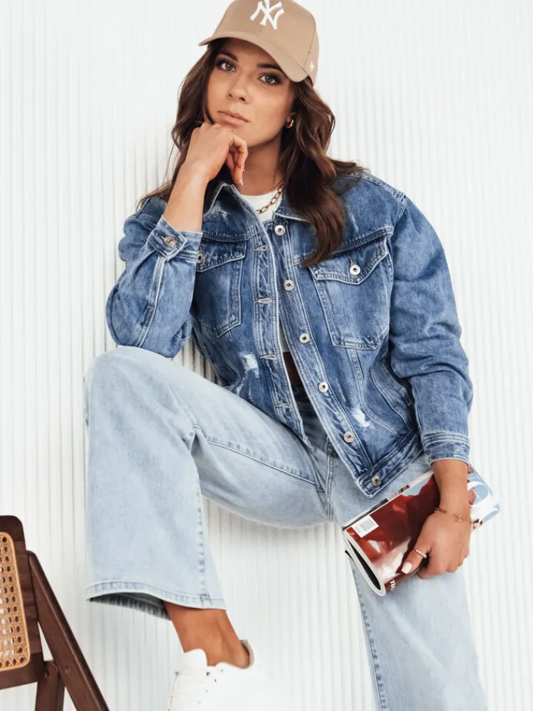 Kurtki Damskie>Dstreet Kurtka damska jeansowa BILGON niebieska TY4139