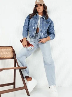 Kurtki Damskie>Dstreet Kurtka damska jeansowa BILGON niebieska TY4139