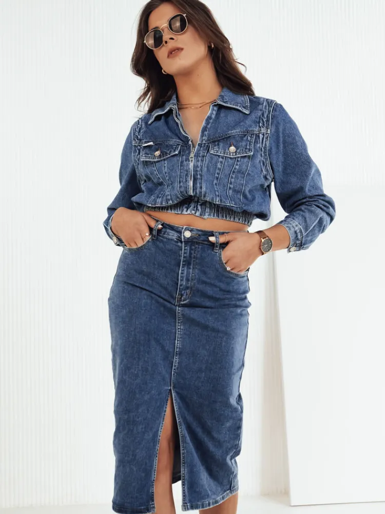 Kurtki Damskie>Dstreet Kurtka damska jeansowa BLIRNA niebieska TY4167