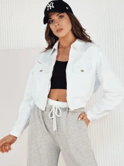 Kurtki Damskie>Dstreet Kurtka damska jeansowa BLIRNA biała TY4165