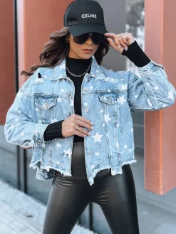 Kurtki Damskie>Dstreet Kurtka damska jeansowa DOLLA niebieska TY2634