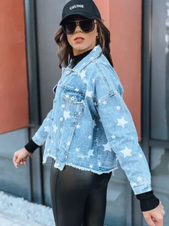 Kurtki Damskie>Dstreet Kurtka damska jeansowa DOLLA niebieska TY2634