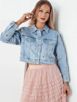 Kurtki Damskie>Dstreet Kurtka damska jeansowa FINSEI niebieska TY4166