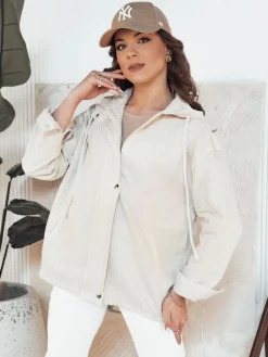 Kurtki Damskie>Dstreet Kurtka damska jeansowa LASANAS jasnobeżowa TY4314