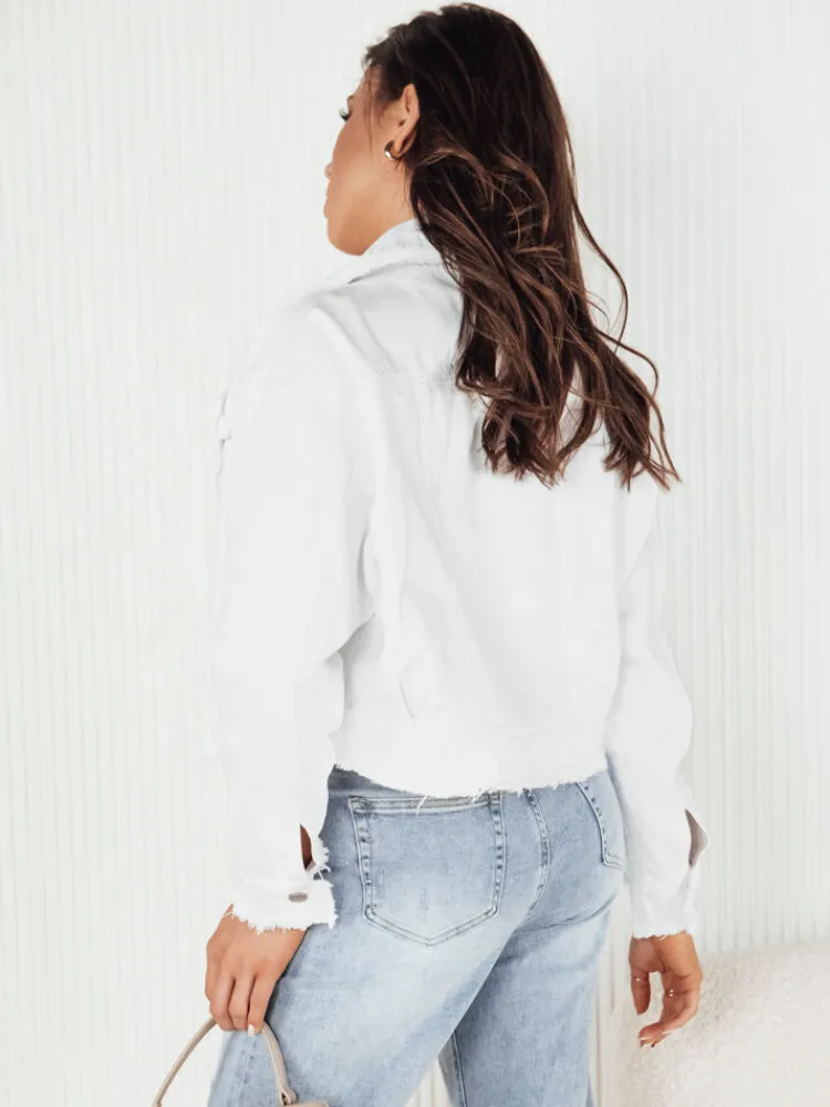 Kurtki Damskie>Dstreet Kurtka damska jeansowa LUISE biała TY4126