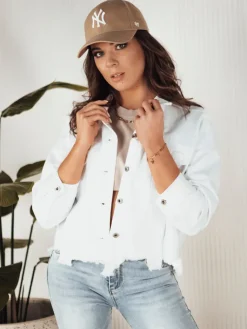 Kurtki Damskie>Dstreet Kurtka damska jeansowa oversize MOLI biała TY4131