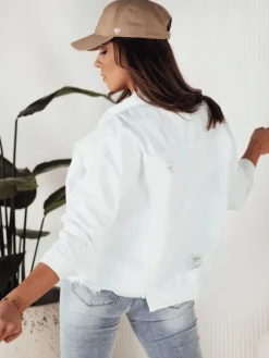 Kurtki Damskie>Dstreet Kurtka damska jeansowa oversize MOLI biała TY4131