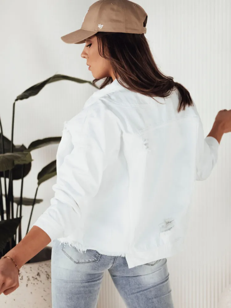 Kurtki Damskie>Dstreet Kurtka damska jeansowa oversize MOLI biała TY4131