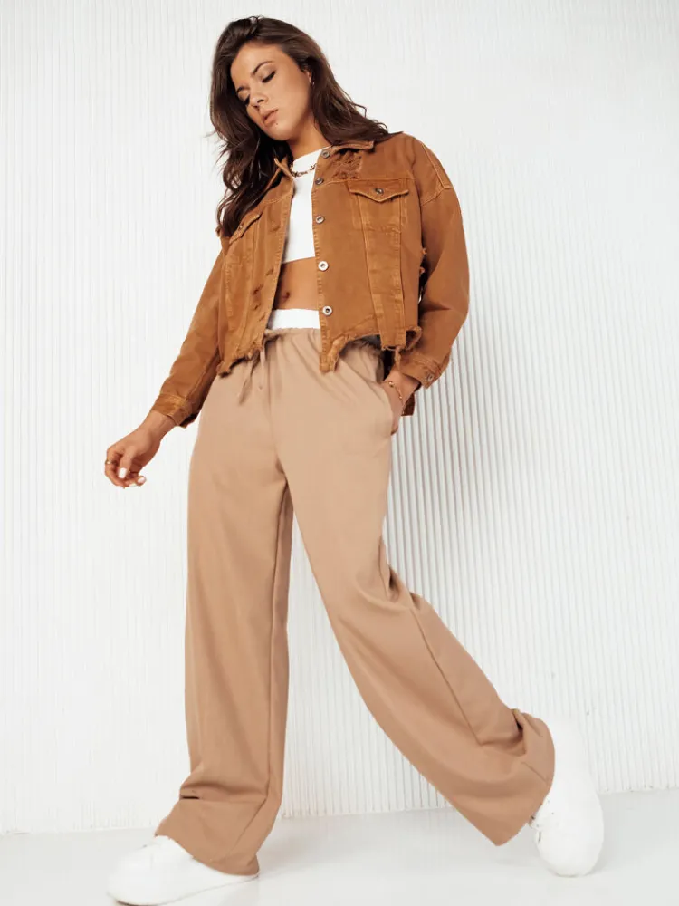 Kurtki Damskie>Dstreet Kurtka damska jeansowa oversize MOLI kamelowa TY4130
