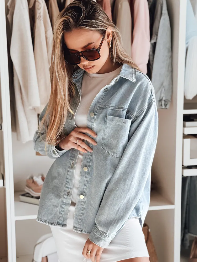 Kurtki Damskie>Dstreet Kurtka damska jeansowa oversize BLUEDIVA niebieska TY4900