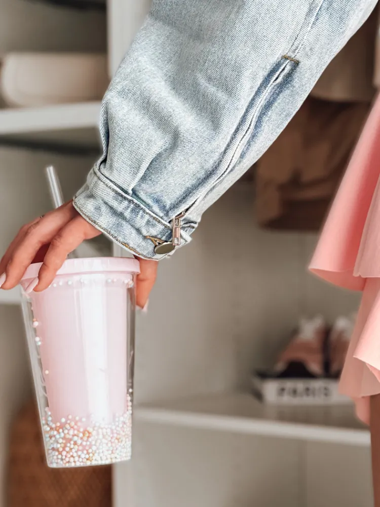 Kurtki Damskie>Dstreet Kurtka damska jeansowa ramoneska RAMMATR niebieska TY4893