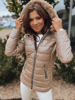 Kurtki Damskie>Dstreet Kurtka damska JENIFER kamelowa TY3072