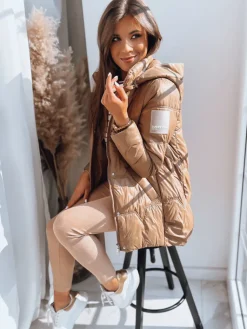 Kurtki Damskie>Dstreet Kurtka damska MARYLAND kamelowa TY3577