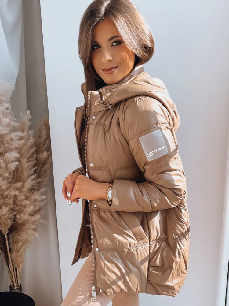 Kurtki Damskie>Dstreet Kurtka damska MARYLAND kamelowa TY3577