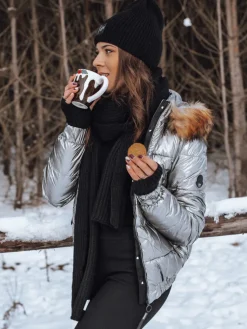 Kurtki Damskie>Dstreet Kurtka damska MELANI ciemnoszara TY4074z