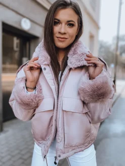 Kurtki Damskie>Dstreet Kurtka damska OLIVIERA różowa TY2072z