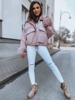 Kurtki Damskie>Dstreet Kurtka damska OLIVIERA różowa TY2072z