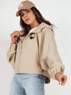 Kurtki Damskie>Dstreet Kurtka damska oversize CATRAL ciemnobeżowa TY4190