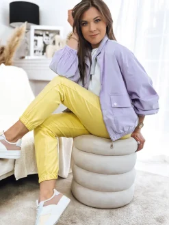 Kurtki Damskie>Dstreet Kurtka damska oversize GRACEFUL fioletowa TY3433