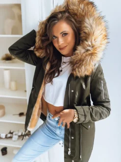 Kurtki Damskie>Dstreet Kurtka damska parka AVENA II zielona TY3676