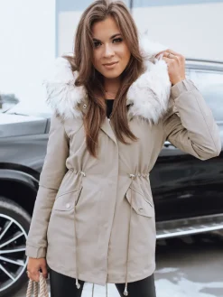 Kurtki Damskie>Dstreet Kurtka damska parka AVENA II beżowa TY2093