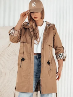 Kurtki Damskie>Dstreet Kurtka damska parka CIVIT beżowa TY4213