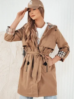 Kurtki Damskie>Dstreet Kurtka damska parka CIVIT beżowa TY4213