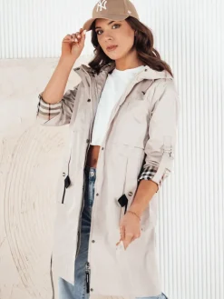 Kurtki Damskie>Dstreet Kurtka damska parka CIVIT ecru TY4214