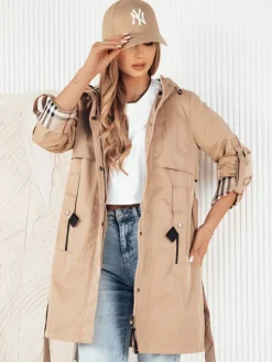 Kurtki Damskie>Dstreet Kurtka damska parka CIVIT beżowa TY4215
