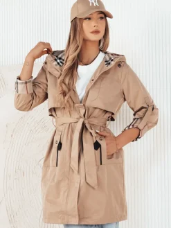 Kurtki Damskie>Dstreet Kurtka damska parka CIVIT beżowa TY4215