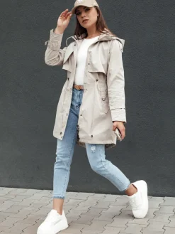 Kurtki Damskie>Dstreet Kurtka damska parka FASHLOVE szara TY4393