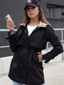 Kurtki Damskie>Dstreet Kurtka damska parka FASHLOVE czarna TY4392