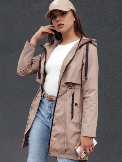 Kurtki Damskie>Dstreet Kurtka damska parka GLAMJACKET beżowa TY4383