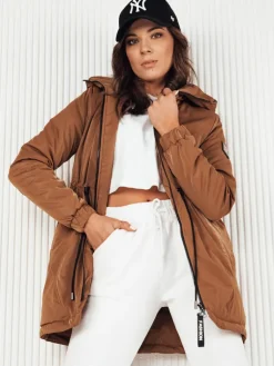 Kurtki Damskie>Dstreet Kurtka damska parka HENRY kamelowa TY4105