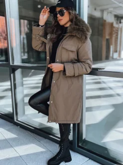 Kurtki Damskie>Dstreet Kurtka damska parka MARBLIS khaki TY3929