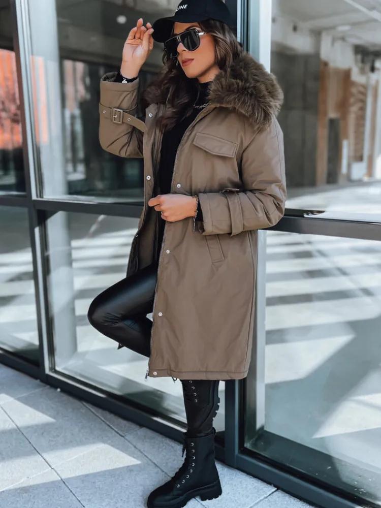 Kurtki Damskie>Dstreet Kurtka damska parka MARBLIS khaki TY3929