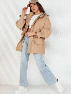 Kurtki Damskie>Dstreet Kurtka damska parka MINESSA beżowa TY4157