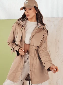 Kurtki Damskie>Dstreet Kurtka damska parka MOZA beżowa TY4283