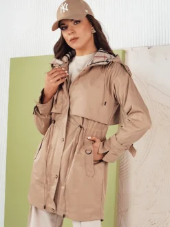 Kurtki Damskie>Dstreet Kurtka damska parka MOZA beżowa TY4283