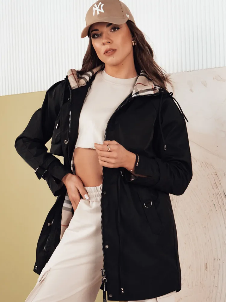 Kurtki Damskie>Dstreet Kurtka damska parka MOZA czarna TY4285